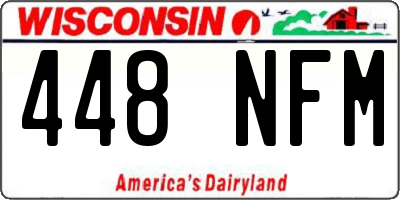 WI license plate 448NFM
