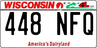 WI license plate 448NFQ