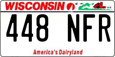 WI license plate 448NFR