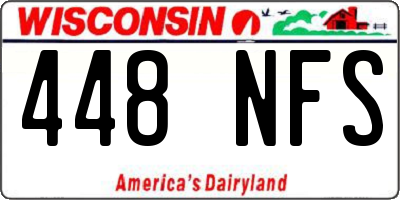 WI license plate 448NFS