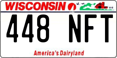 WI license plate 448NFT