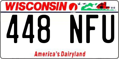 WI license plate 448NFU