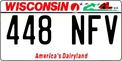 WI license plate 448NFV