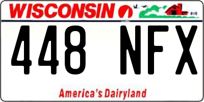 WI license plate 448NFX
