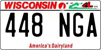 WI license plate 448NGA
