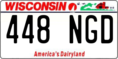 WI license plate 448NGD