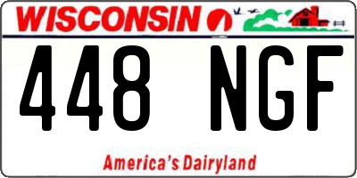 WI license plate 448NGF