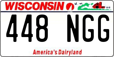 WI license plate 448NGG