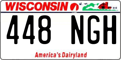 WI license plate 448NGH
