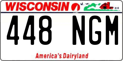 WI license plate 448NGM