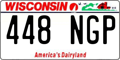 WI license plate 448NGP