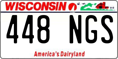WI license plate 448NGS