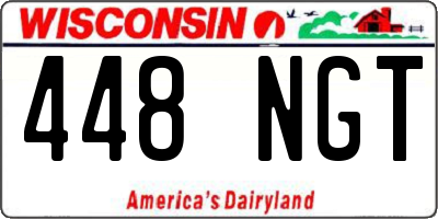 WI license plate 448NGT