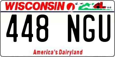 WI license plate 448NGU