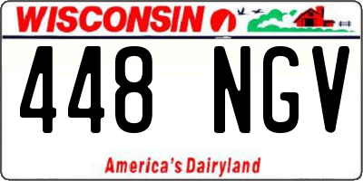 WI license plate 448NGV
