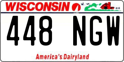 WI license plate 448NGW