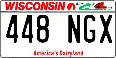 WI license plate 448NGX