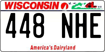 WI license plate 448NHE