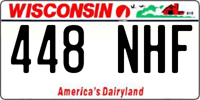 WI license plate 448NHF
