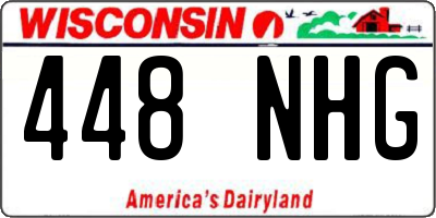 WI license plate 448NHG