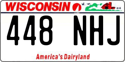 WI license plate 448NHJ