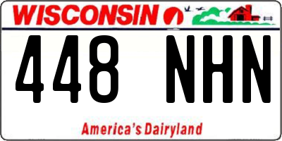 WI license plate 448NHN