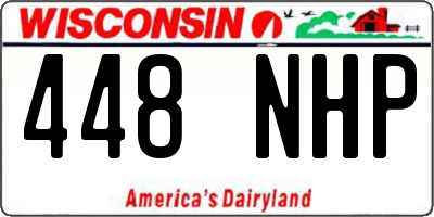 WI license plate 448NHP