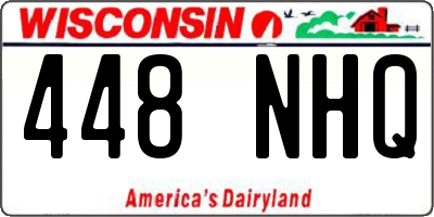 WI license plate 448NHQ