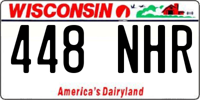WI license plate 448NHR