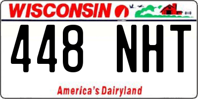 WI license plate 448NHT