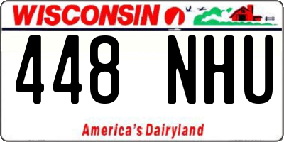 WI license plate 448NHU