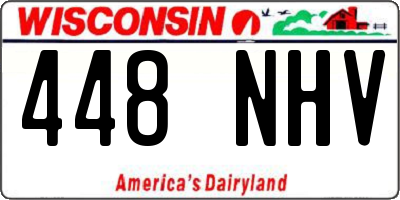 WI license plate 448NHV