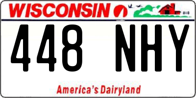 WI license plate 448NHY