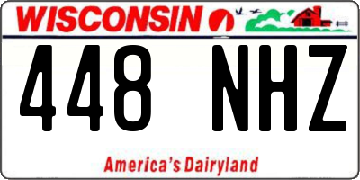 WI license plate 448NHZ