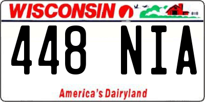 WI license plate 448NIA