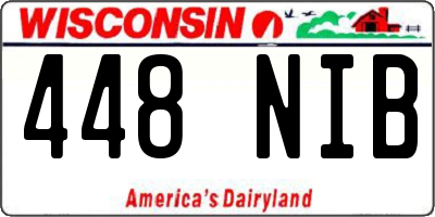 WI license plate 448NIB