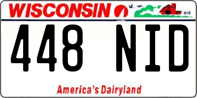 WI license plate 448NID