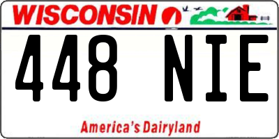 WI license plate 448NIE