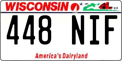 WI license plate 448NIF