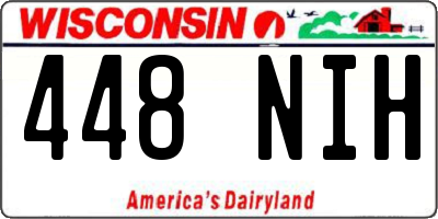 WI license plate 448NIH