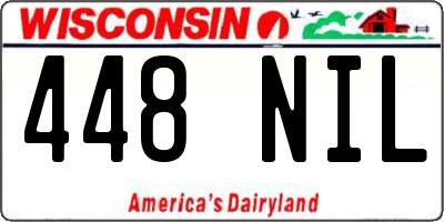 WI license plate 448NIL