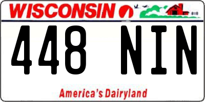 WI license plate 448NIN