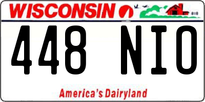 WI license plate 448NIO