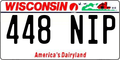 WI license plate 448NIP