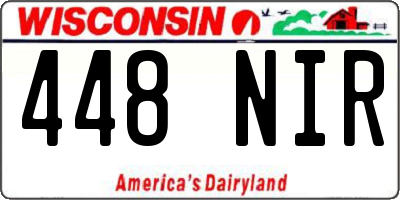 WI license plate 448NIR