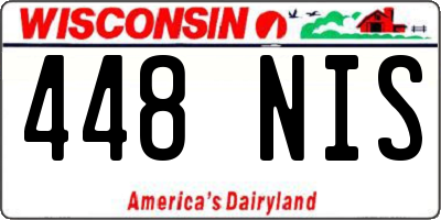 WI license plate 448NIS