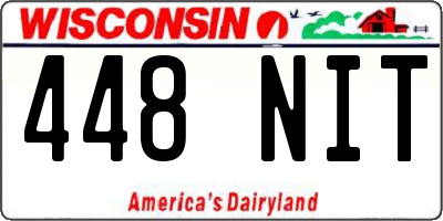 WI license plate 448NIT