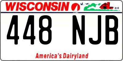 WI license plate 448NJB