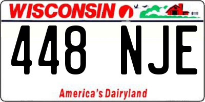 WI license plate 448NJE