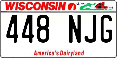 WI license plate 448NJG
